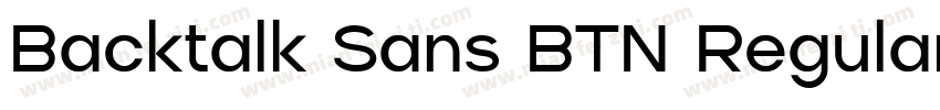 Backtalk Sans BTN Regular字体转换